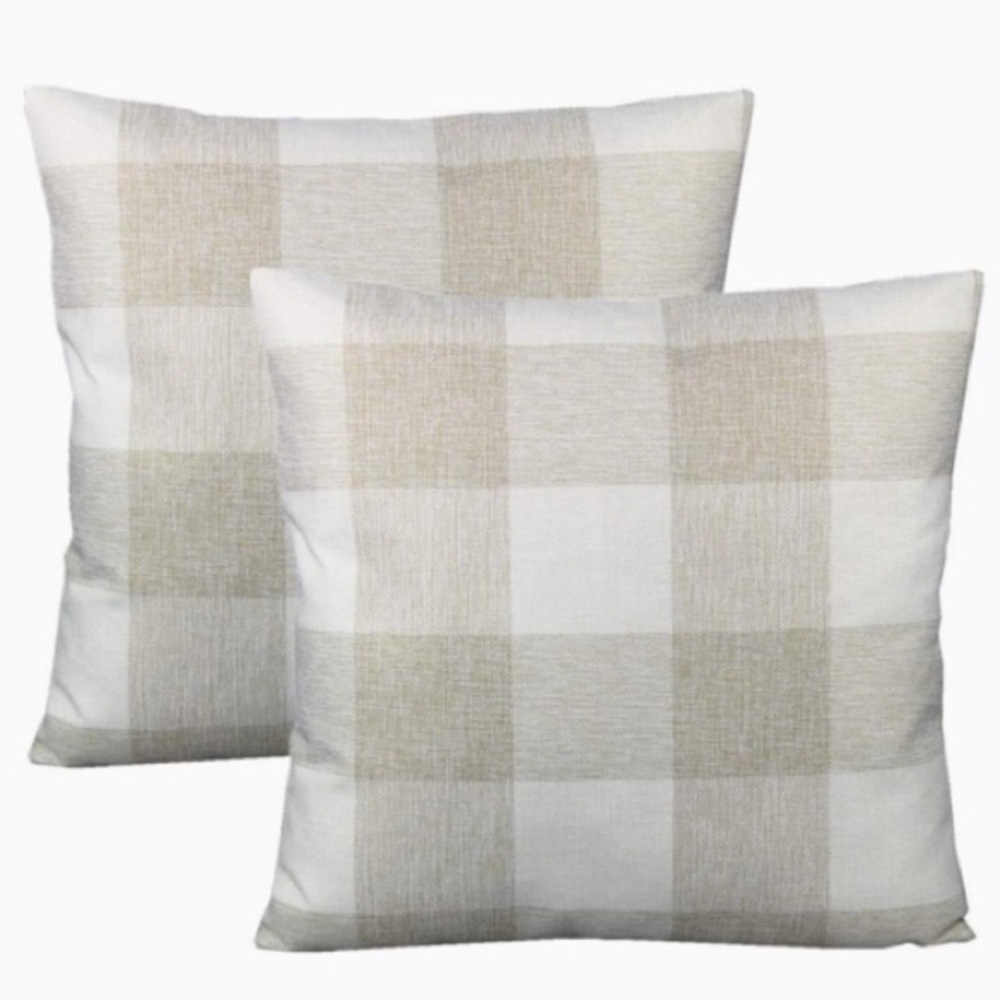Plaid Throw Pillow cover Set